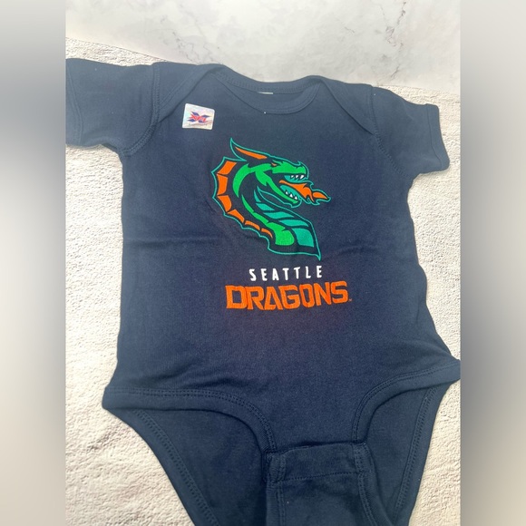 XFL Seattle Dragon's Baby Onesie Small New Without Tags - Picture 5 of 7